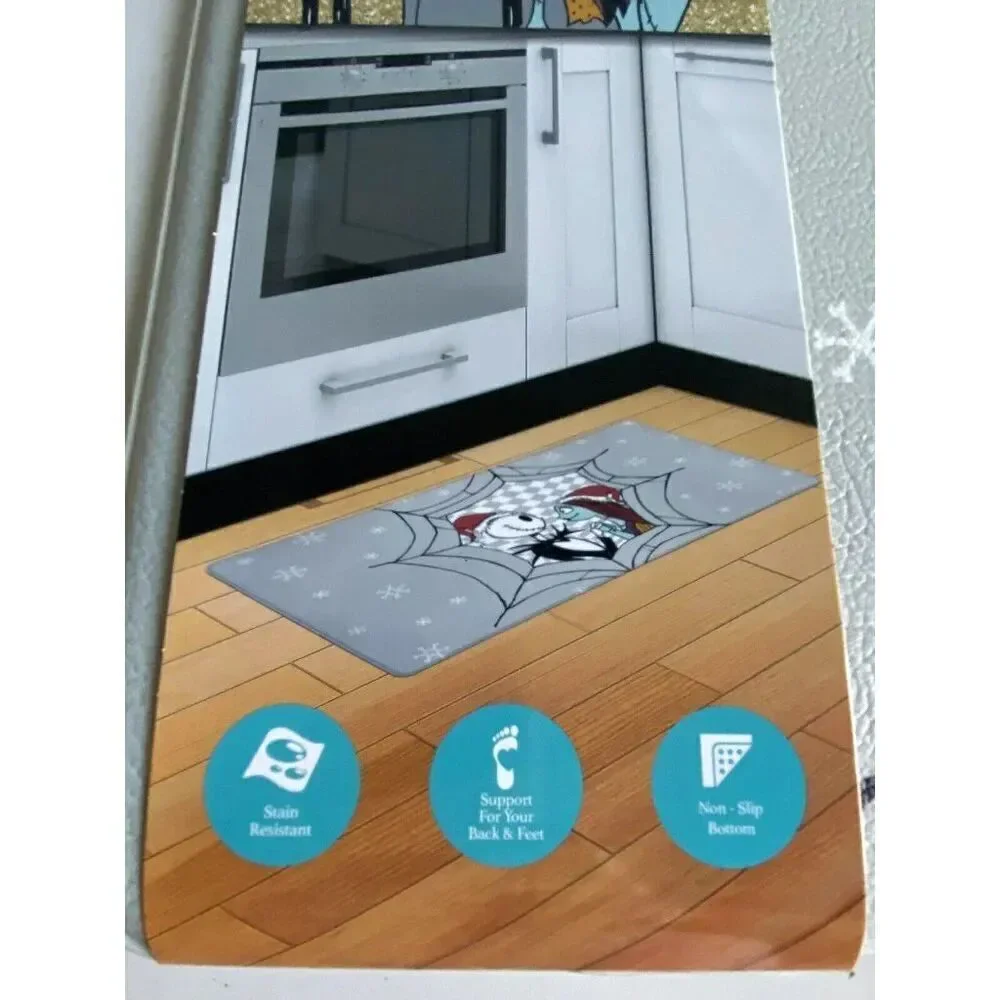 NIGHTMARE BEFORE CHRISTMAS Jack And Sally‎ Santa Anti Fatigue Kitchen Mat 18x30”